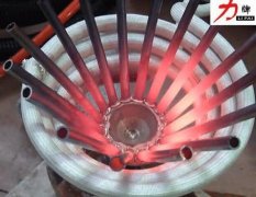 超音頻淬火爐對(duì)空調(diào)分歧管進(jìn)行焊接熱處